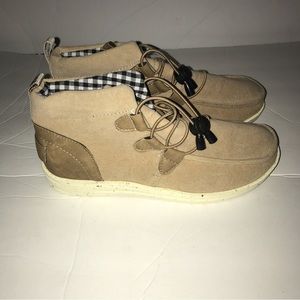 APRICOT Moc Toe Lace Up Wedge Fashion Sneakers Booties Women's